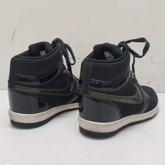 Nike Force Sky High Black Hidden Wedge Casual Sneakers Women's Size 8 image number 4