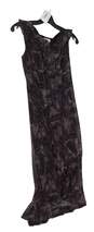 Womens Black Floral Sleeveless V Neck Long Maxi Dress Size 6 image number 1