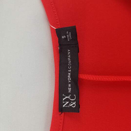 New York & Company Women Red Dress S image number 3