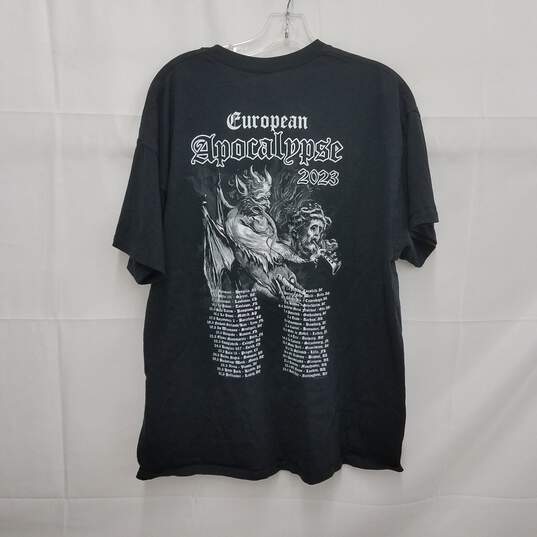 Gildan Heavy Cotton 'Dark Funeral' Logo Black T-Shirt Size XL image number 2