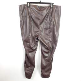 Marc New York Women Brown Faux Leather Pants 2X NWT alternative image