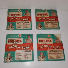 Vintage Kenner Tune-Disks Blow-a-Tune Sets A-D Disks 1-10 + Birthday Song