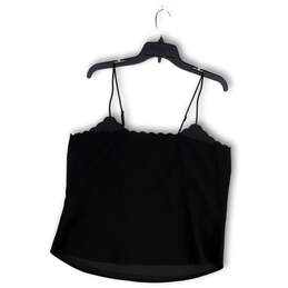 NWT Womens Black Sleeveless Spaghetti Strap Camisole Blouse Top Size 12 alternative image