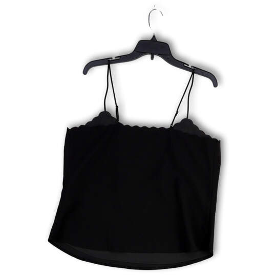 NWT Womens Black Sleeveless Spaghetti Strap Camisole Blouse Top Size 12 image number 2