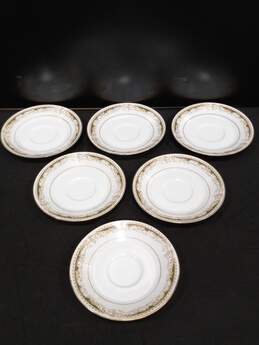 Bundle of 6 White Signature Collection Queen Anne China Saucers