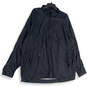 Mens Black Stretch Long Sleeve Pocket Half-Zip Windbreaker Jacket Size XXL image number 1