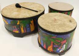 Remo Brand Kid's Percussion Model Floor Toms w/ Mallet (Set of 3 Drums)