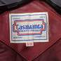 Women's Red Vintage Casablanca Leather Jacket Size 9/10 image number 4