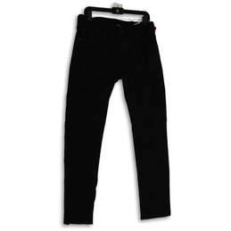 Mens Black Denim Dark Wash 5-Pocket Design Skinny Leg Jeans Size 32