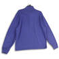 Womens Purple Long Sleeve Mock Neck 1/2 Zip Sweatshirt Size XL image number 2