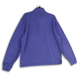 Womens Purple Long Sleeve Mock Neck 1/2 Zip Sweatshirt Size XL alternative image