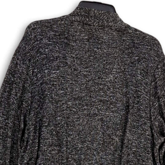 Womens Black Gray Long Sleeve Open Front Cardigan Sweater Size XXL image number 4