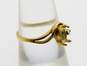 10K Yellow Gold Diamond Accent Ring Setting 1.7g image number 2