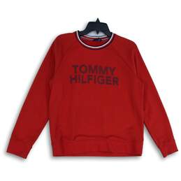 Tommy Hilfiger Womens Multicolor Crew Neck Long Sleeve Pullover Sweatshirt Sz M