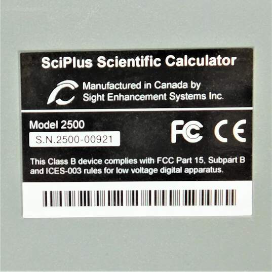 Sight Enhancement Systems Inc. Brand SciPlus 2500 Model Large Screen Scientific Calculator image number 3