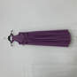 NWT Womens Purple High Neck Mesh Back Zip Bridesmaid Maxi Dress Size 12 image number 2