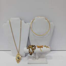 Assorted Gold Toned Jewelry Bundle