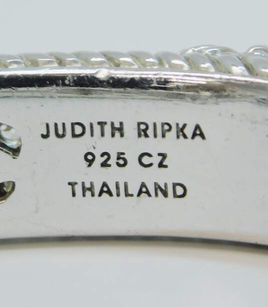 Judith Ripka 925 CZ Heart Hinged Cuff Bracelet 44.3g image number 5