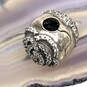 Designer Pandora S925 ALE Sterling Silver Rhinestone Rose Clip Beaded Charm image number 3