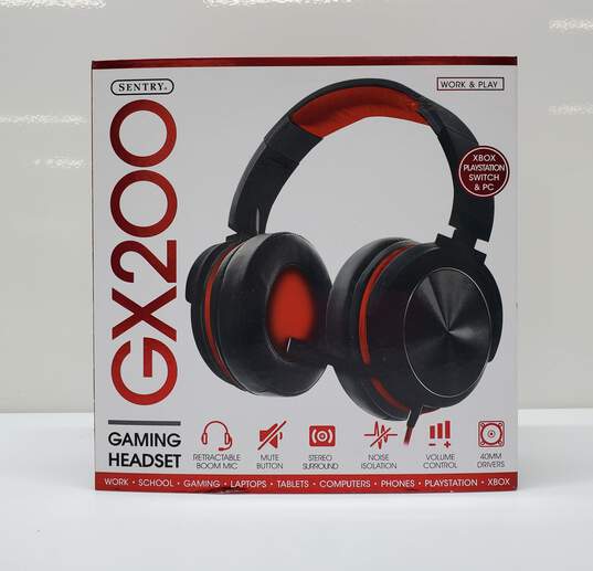 SENTRY GX200-RED Deluxe Gaming Headset RED PS4 Xbox One PC-Untested image number 1