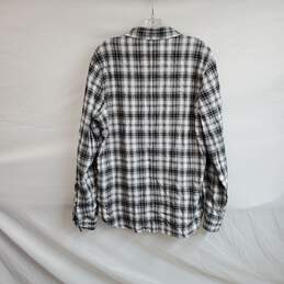Ovadia & Sons Black & Cream Max Flannel Plaid Patterned Shirt MN Size M NWT