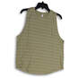 NWT Womens Green Beige Cloudlight Striped Muscle Pullover Tank Top Size M image number 1