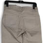 Womens Beige Denim Flat Front 5-Pocket Design Straight Leg Ankle Pants Sz 4 image number 4