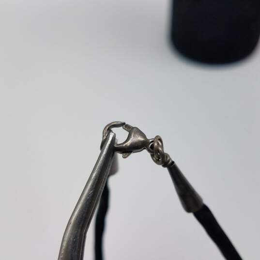 Sterling Ceramic Cloth Pendant 20 3/4" Necklace 7" Bracelet Bundle 51.4g 2pcs image number 5