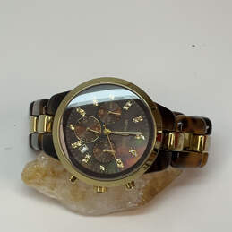 Designer Michael Kors MK-5609 Gold-Tone Round Dial Analog Wristwatch