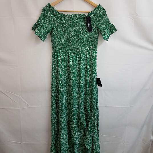 Lulus green ditsy floral maxi dress L image number 3