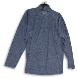 NWT Under Armour Mens Blue Heatgear 1/4 Zip Long Sleeve Activewear T-Shirt Sz XL alternative image