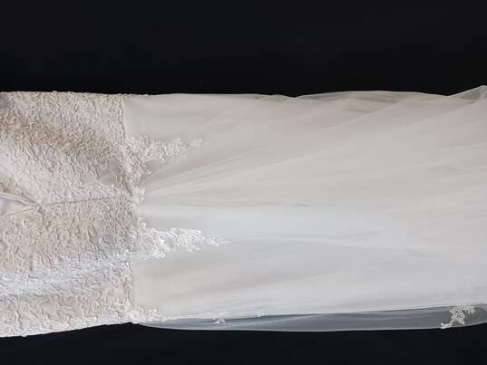 Women's Strapless Sweetheart Lace Mermaid Wedding Dress Sz 4 image number 6