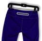 Womens Blue Flat Front Elastic Waist Pull-On Activewear Capri Leggings Size S image number 4