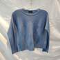 Eileen Fisher Blue Merino Wool Pullover Crop Sweater Women's Size XS image number 1