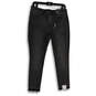 NWT Womens Black Denim Dark Wash Mid Rise Skinny Leg Jeans Size 8P image number 1