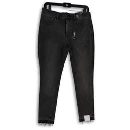 NWT Womens Black Denim Dark Wash Mid Rise Skinny Leg Jeans Size 8P