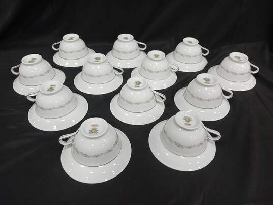 Noritake 24-Piece China Crestmont Teacups & Saucers Set image number 2