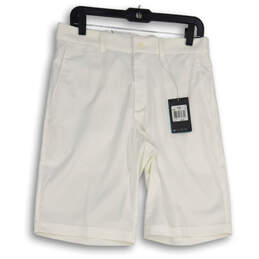 NWT Mens White Dri Fit Flex Slim Stretch Slash Pocket Golf Shorts Size 30