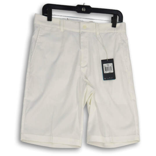NWT Mens White Dri Fit Flex Slim Stretch Slash Pocket Golf Shorts Size 30 image number 1