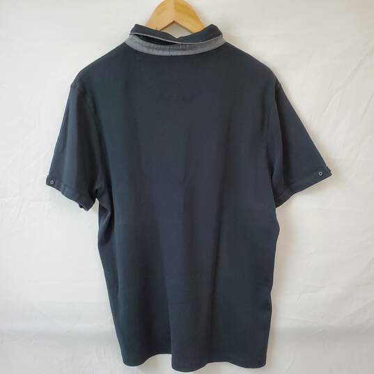 MENS ENGLISH LAUNDRY BLACK POLO TEE SIZE XL image number 2