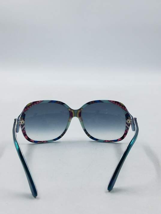Emilio Pucci Teal Tinted Oversized Sunglasses image number 3