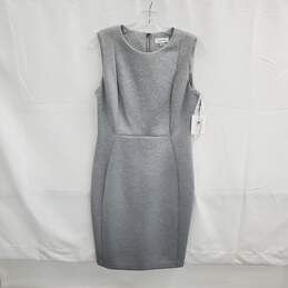 Calvin Klein Gray Sleeveless Zip Back Dress NWT Size 10