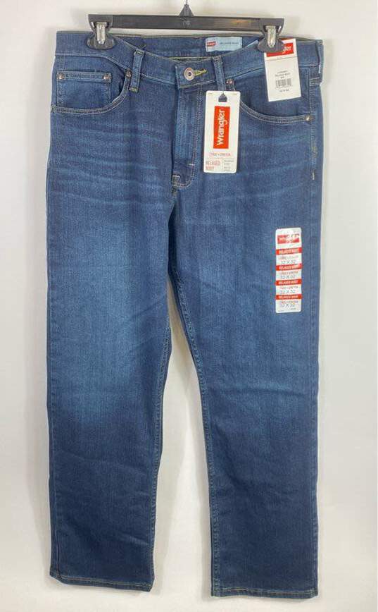 Wrangler Men Blue Relaxed Bootcut Jeans Sz 32 image number 1