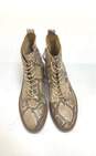 Sam Edelman Nina Snake Print Brown Combat Boots Size 7.5 image number 5