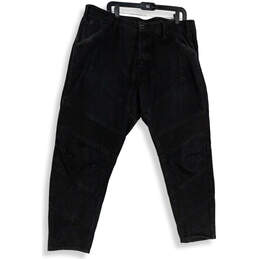 Mens Black Denim Dark Wash Stretch Pockets Skinny Leg Jeans Size 38/34