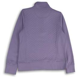 L.L. Bean Womens Lavender Long Sleeve Mock Neck Pullover Sweatshirt Size Small alternative image