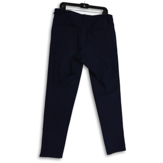 Mens ABC Navy Blue Flat Front Pockets Straight Leg Chino Pants Size 34 image number 2