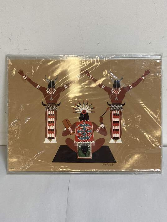 Lot of 4 Print of Native American by Bell Editions 1979 Traditional Framed image number 6