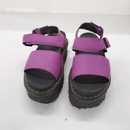 Dr. Martens Women's Voss Quad Purple Leather Platform Sandals Size 8