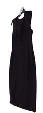 Womens Black Back Zip Sleeveless Round Neck Sheath Dress Size 6 image number 1